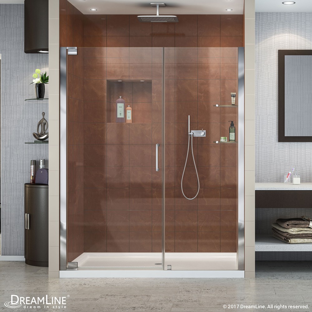 Elegance 46 to 48 in. W x 72 in. H Pivot Shower Door, Oil Rubbed Bronze Finish