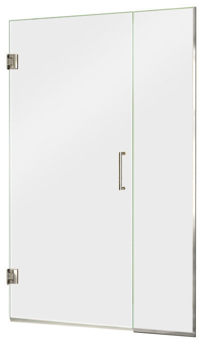 Unidoor Plus 44-1/2 to 45 in. W x 72 in. H Hinged Shower Door, Chrome Finish