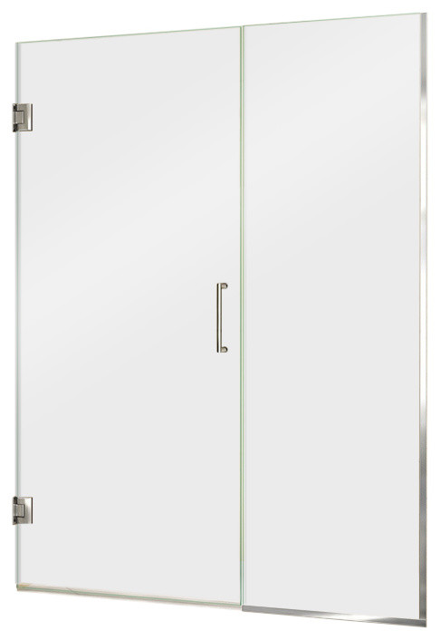 Unidoor Plus 45 to 45-1/2 in. W x 72 in. H Hinged Shower Door, Chrome Finish