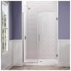 Unidoor Plus 52 to 52-1/2 in. W x 72 in. H Hinged Shower Door, Oil Rubbed Bronze