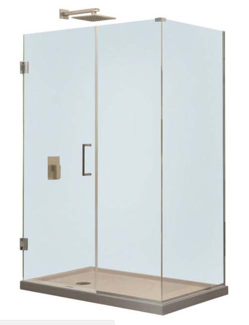 Unidoor Plus 31 in. W x 30-3/8 in. D x 72 in. H Hinged Shower Enclosure, Chrome