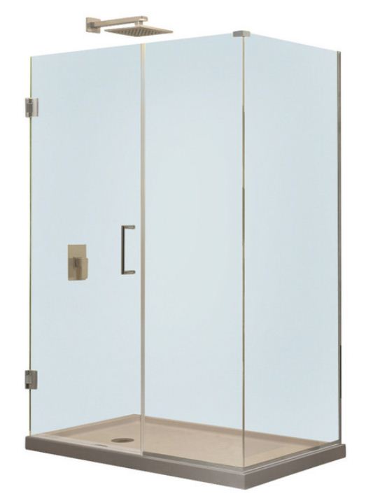 Unidoor Plus 34-1/2 in. x 34-3/8 in. x 72 in. Hinged Shower Enclosure, Chrome