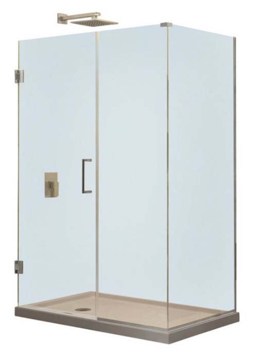 Unidoor Plus 35 in. W x 30-3/8 in. D x 72 in. H Hinged Shower Enclosure, Chrome