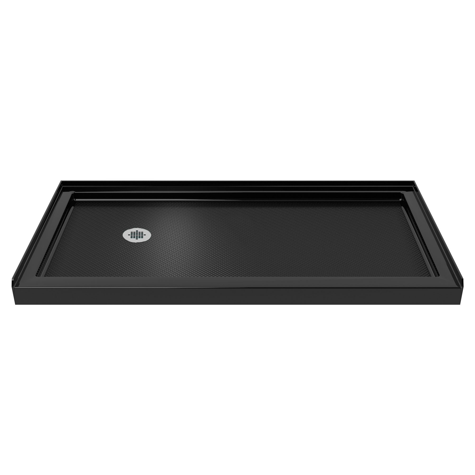 DreamLine SlimLine 34 in. D x 60 in. W x 2 3/4 in. H Left Drain Single Threshold Shower Base in Biscuit