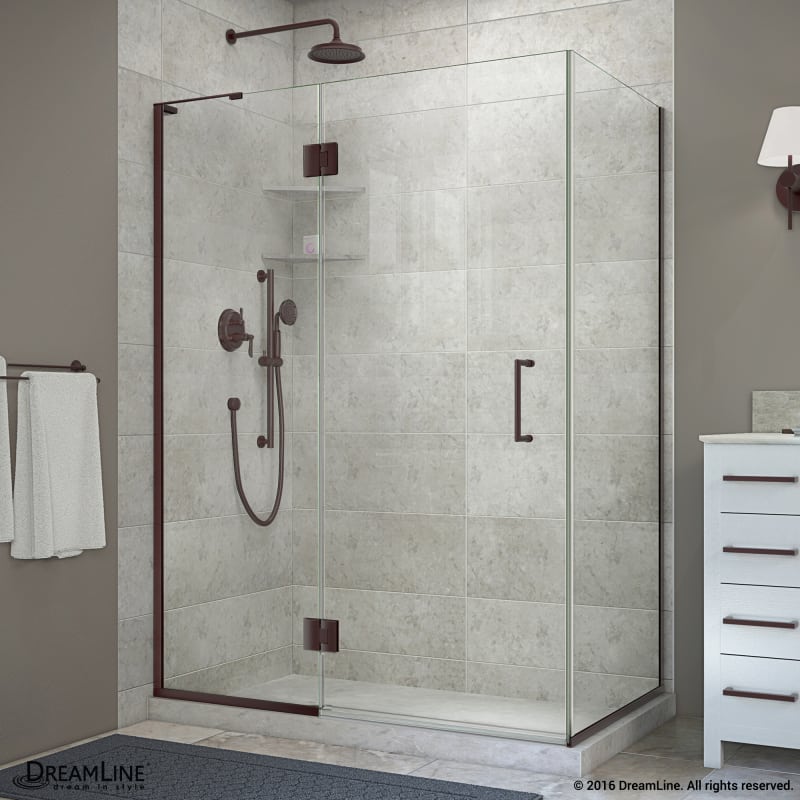 DreamLine Unidoor-X 48 3/8 in. W x 30 in. D x 72 in. H Hinged Shower Enclosure in Oil Rubbed Bronze