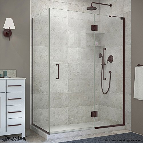 DreamLine Unidoor-X 47 3/8 in. W x 34 in. D x 72 in. H Hinged Shower Enclosure in Oil Rubbed Bronze