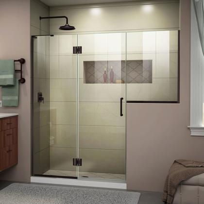 DreamLine Unidoor-X 72-72 1/2 in. W x 72 in. H Frameless Hinged Shower Door in Oil Rubbed Bronze