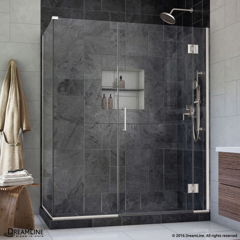 DreamLine Unidoor-X 35 in. W x 30 3/8 in. D x 72 in. H Hinged Shower Enclosure in Brushed Nickel