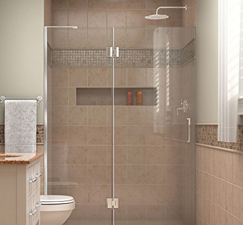 DreamLine Unidoor-X 50 in. W x 72 in. H Frameless Hinged Shower Door in Chrome