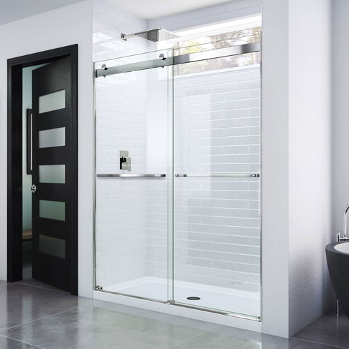 DreamLine Essence 44-48 in. W x 76 in. H Frameless Bypass Shower Door in Chrome