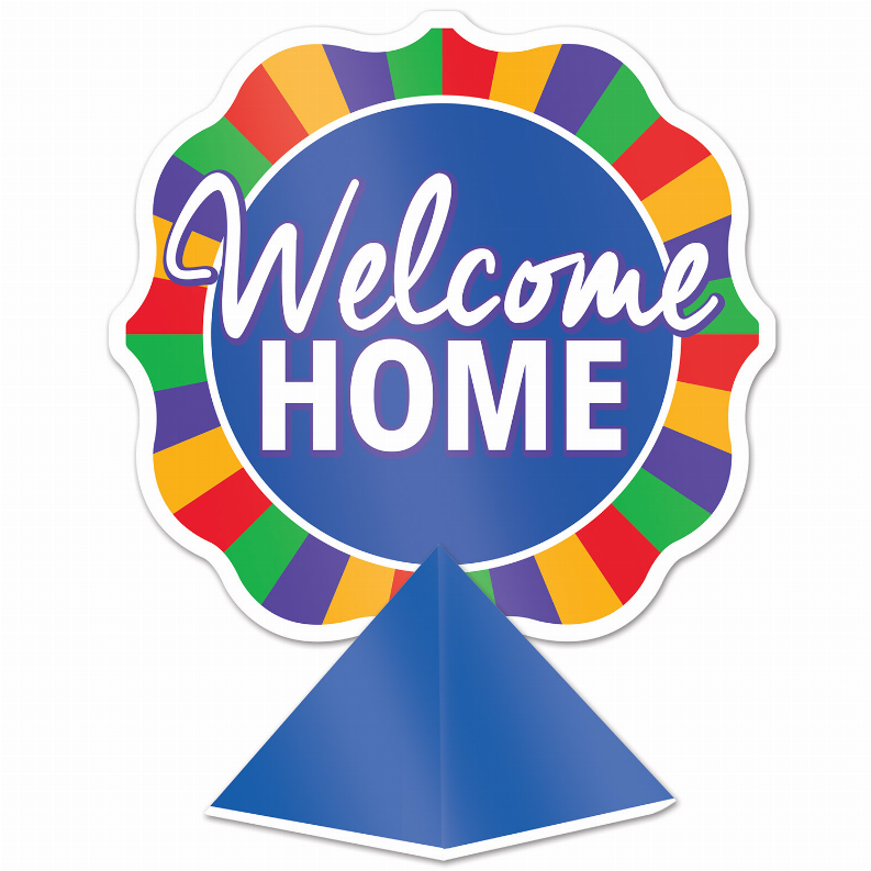 3-D Centerpiece - Multi-Color General Occasion 3-D Foil Welcome Home