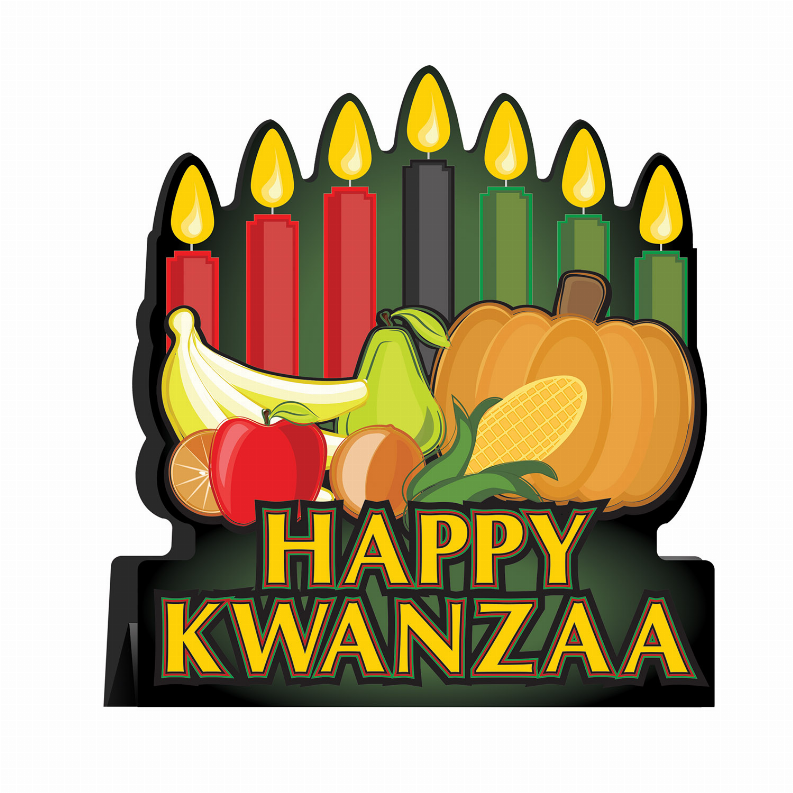 3-D Centerpiece - Multi-Color Kwanzaa 3-D Happy Kwanzaa