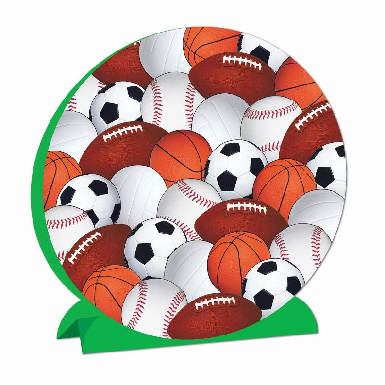 3-D Centerpiece - Multi-Color Sports 3-D Sports