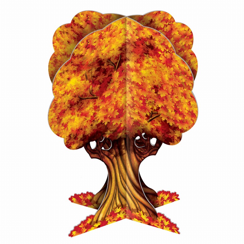 3-D Centerpiece - Multi-Color Thanksgiving/Fall 3-D Fall Tree