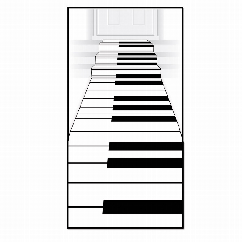 Aisle Runner -  24" x 10MusicPiano Keyboard