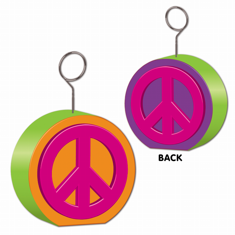 Balloon/Photo Holders - 60's Peace Sign