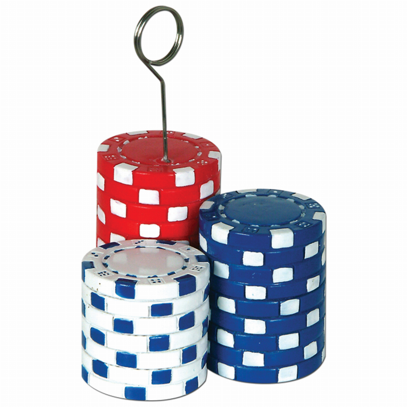 Balloon/Photo Holders - Casino Poker Chips