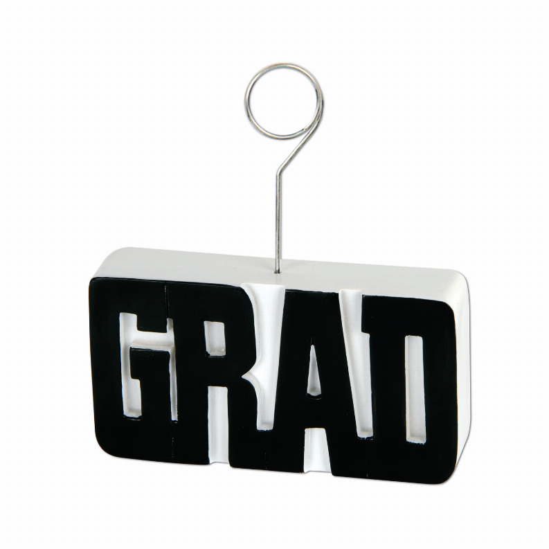 Balloon/Photo Holders - Graduation Grad Black