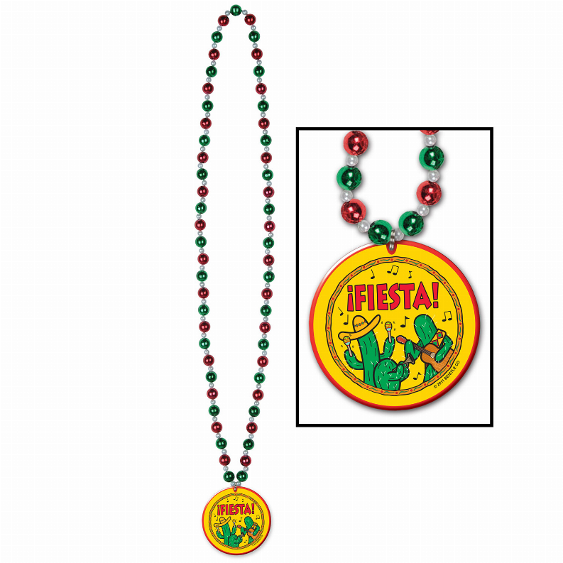 Beads with Medallion -  32"Fiesta/Cinco de MayoBeads with Fiesta!