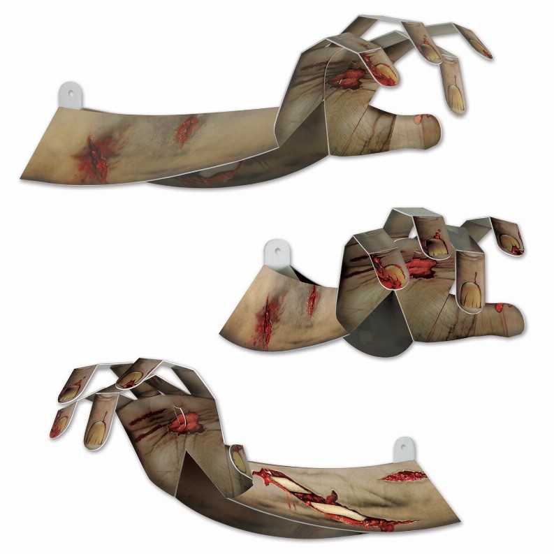 Beistle 3-D Decorations (Multiple Designs Available) - 15 inHalloween3-D Zombie Hands