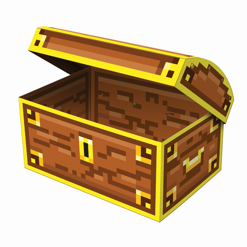 Beistle 3-D Decorations (Multiple Designs Available) - 8 in x 5.5 in8-Bit8-Bit Treasure Chest
