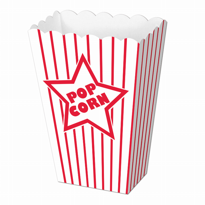 Beistle 3-D Decorations (Multiple Designs Available) - 2 in x 3.75 in x 5.25 inAwards NightPaper Popcorn Boxes