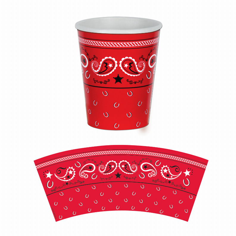 Beverage Cups for Parties & Occasions - 9 OzWesternBandana