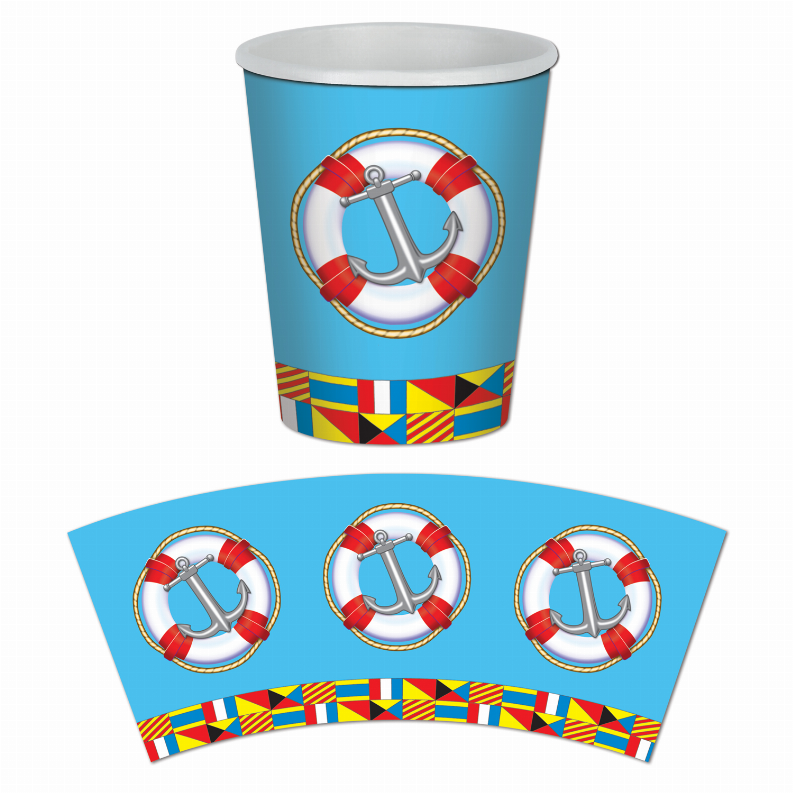 Beverage Cups for Parties & Occasions - 9 OzNauticalNautical