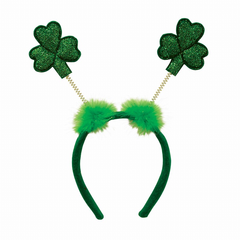 Boppers and Headbands - St. Patrick's Glittered Shamrock Boppers