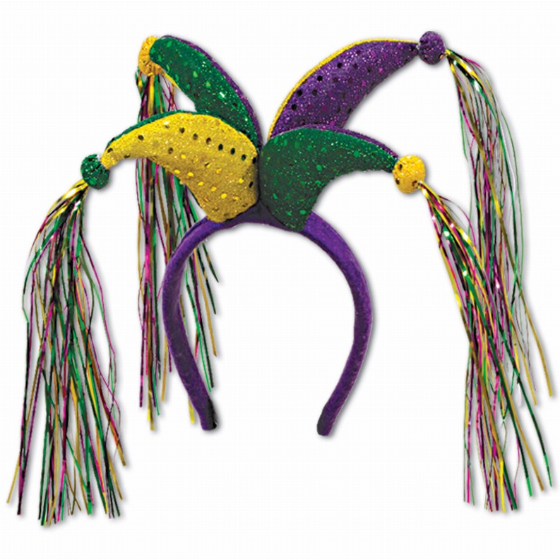 Boppers and Headbands - Mardi Gras Jester Headband