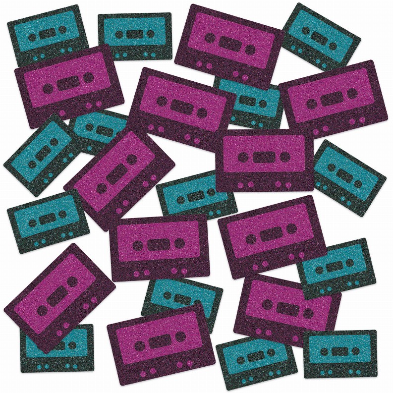Deluxe Sparkle Confetti - 80's Cassette Tape