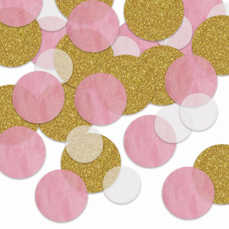 Deluxe Sparkle Confetti - General Occasion Pink Dot