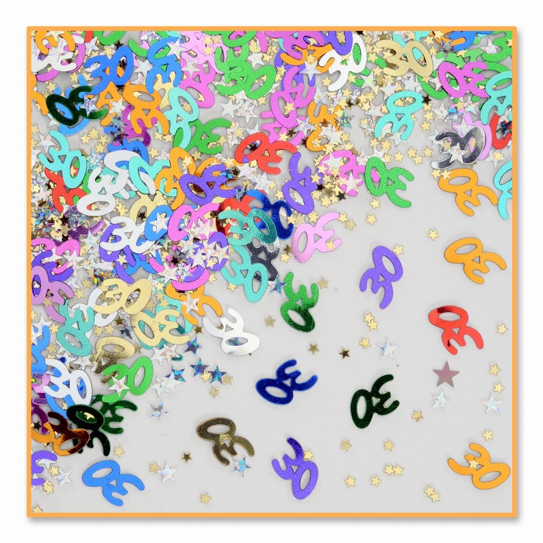 Diploma Mill Confetti - Birthday-Age Specific 30 & Stars