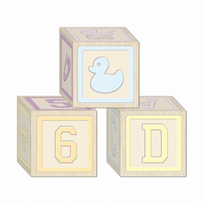 Favor Boxes (Multiple Designs Available) - 3.25" x 3.25"Baby ShowerBaby Blocks Favor Boxes
