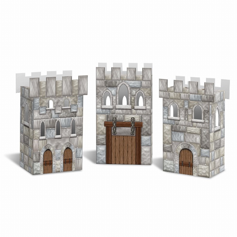 Favor Boxes (Multiple Designs Available) - 3.25" x 6"MedievalCastle Favor Boxes