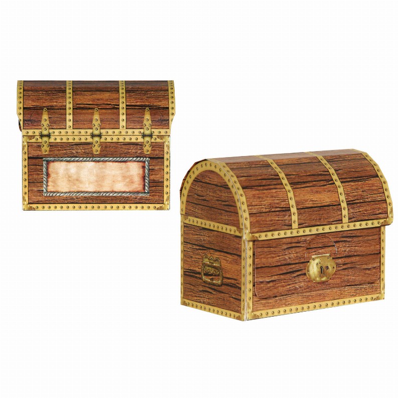Favor Boxes (Multiple Designs Available) - 3.5" x 4.25"PiratePirate Treasure Chest Favor Boxes