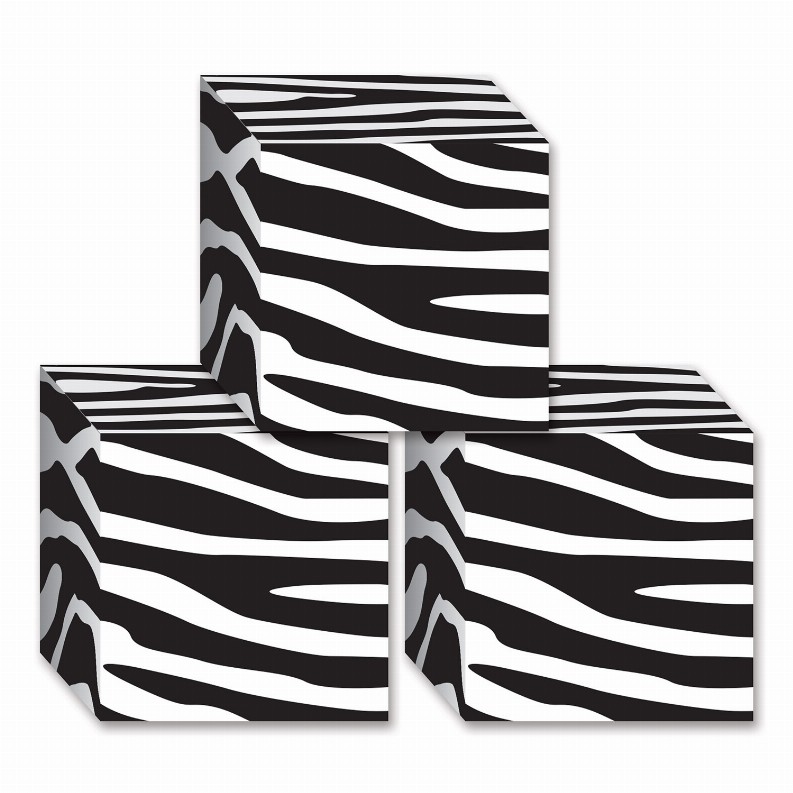 Favor Boxes (Multiple Designs Available) - 3.25" x 3.25"JungleZebra Print Favor Boxes