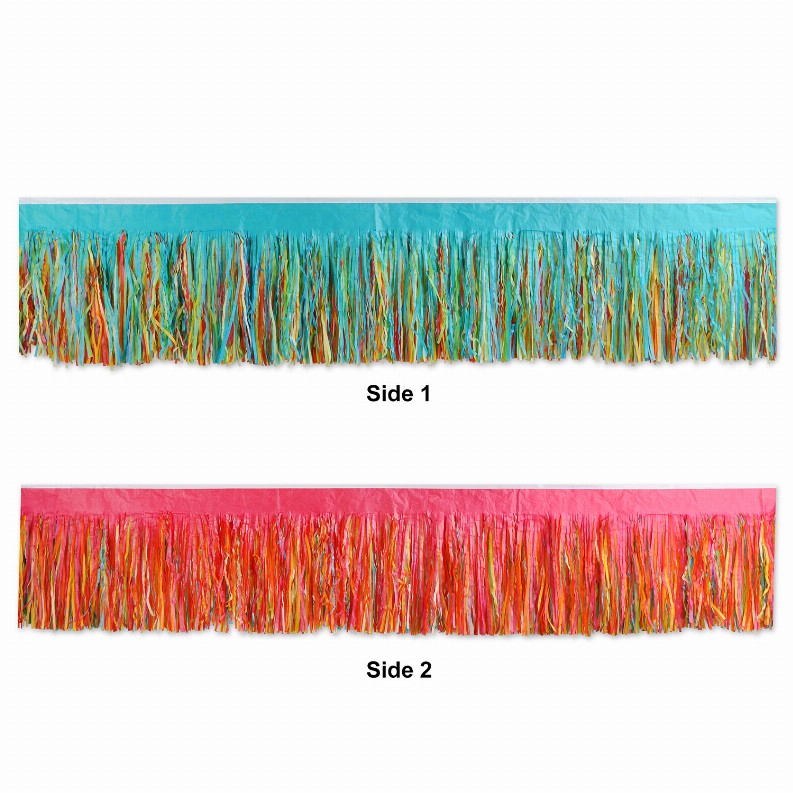 Fringe Drape - 15 in x 10 ftmulti-color6-Ply Tissue