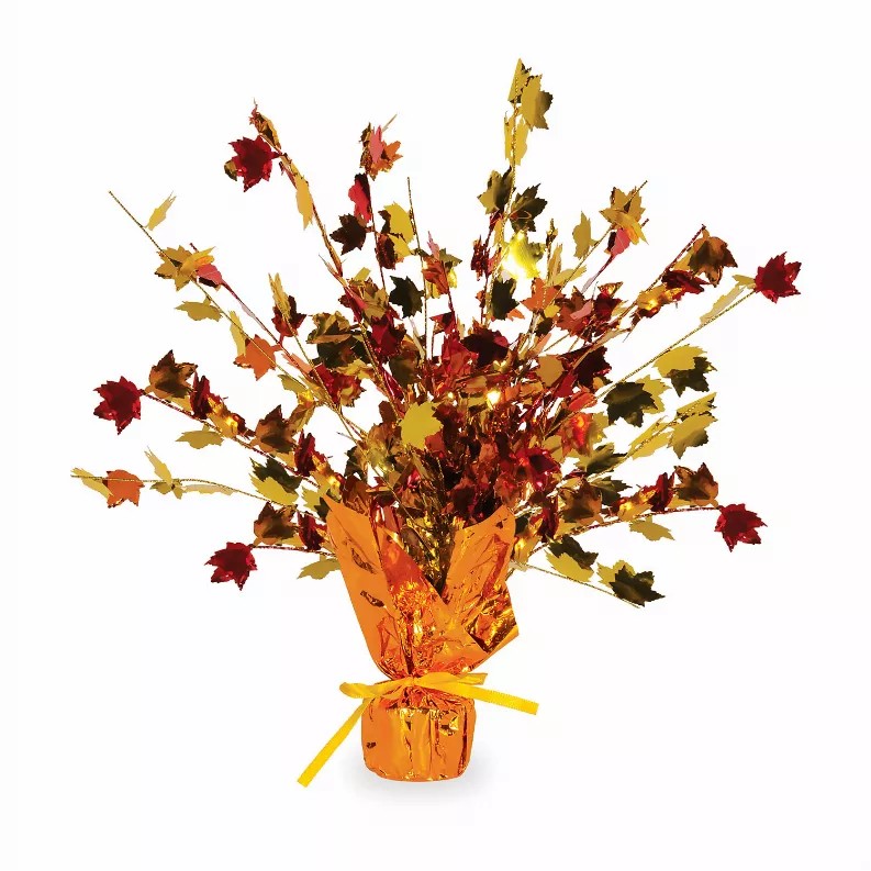 Gleam 'N Burst Centerpiece - Multi-Color thanksgiving/fall gleam 'n burst fall leaves gleam 'n burst