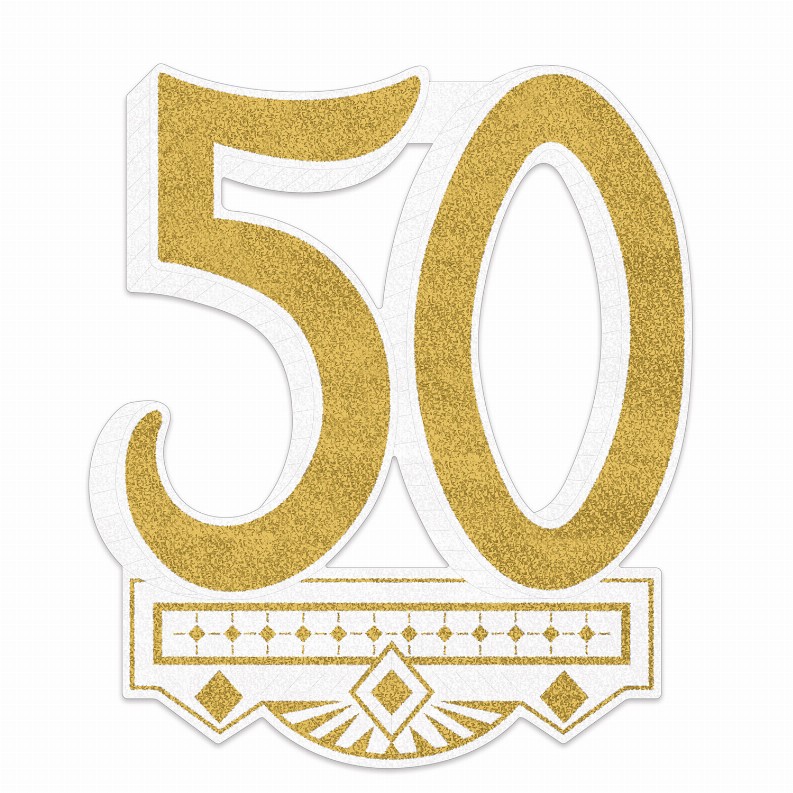 Glitter Prints  - Anniversary  50th Anniversary Crest