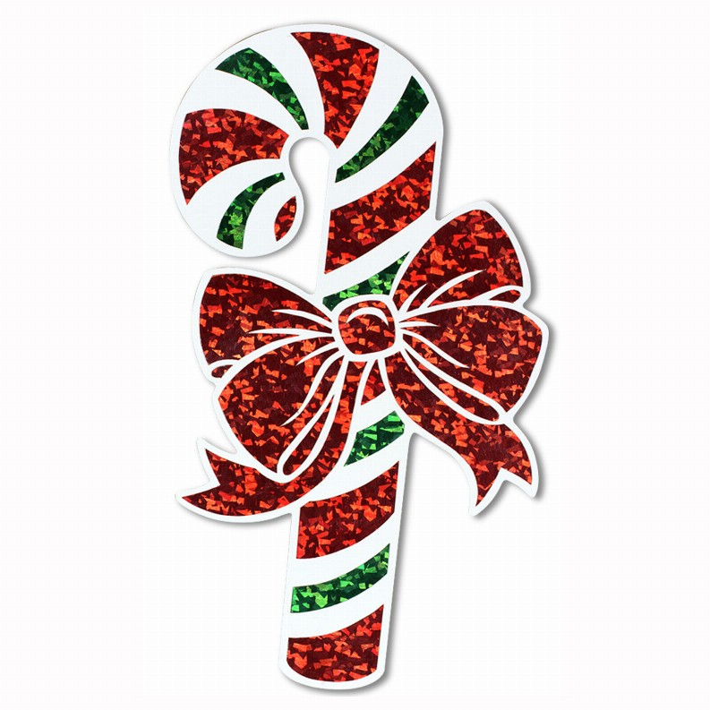 Glitter Prints  - Christmas/Winter Prismatic Candy Cane Cutout