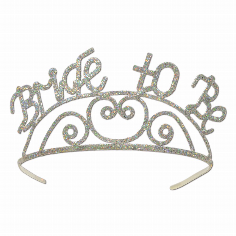 Glittered Metal Tiara  - Wedding Glittered Metal Bride To Be Tiara