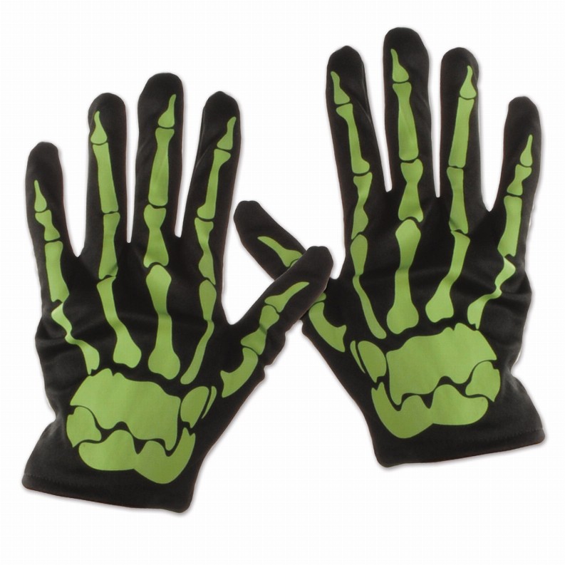 Gloves  - Halloween Nite-Glo Skeleton Gloves