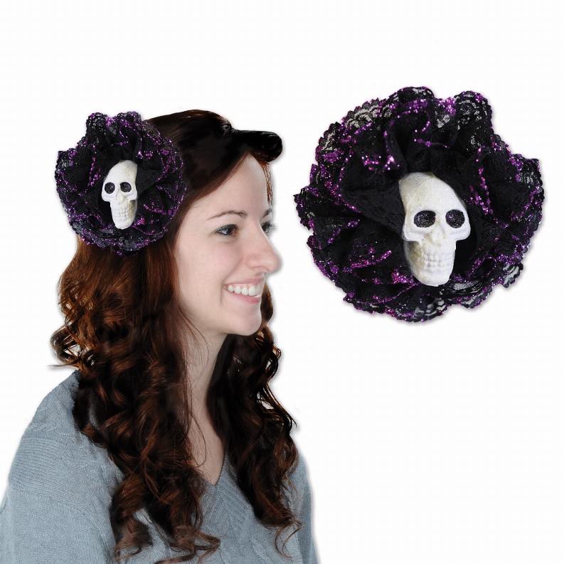 Hair Clips  - Halloween Skull