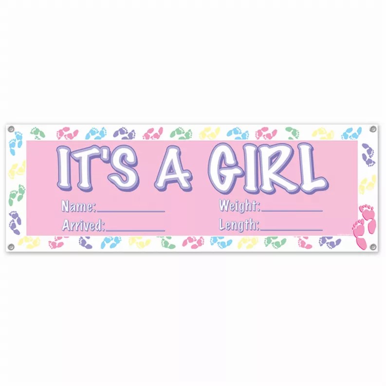 Hanging Banner all-weather it's a girl