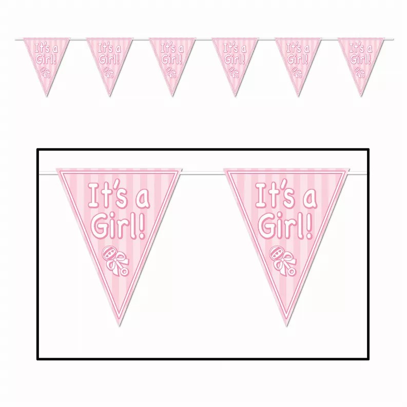 Hanging Banner pennant banner it's a girl!
