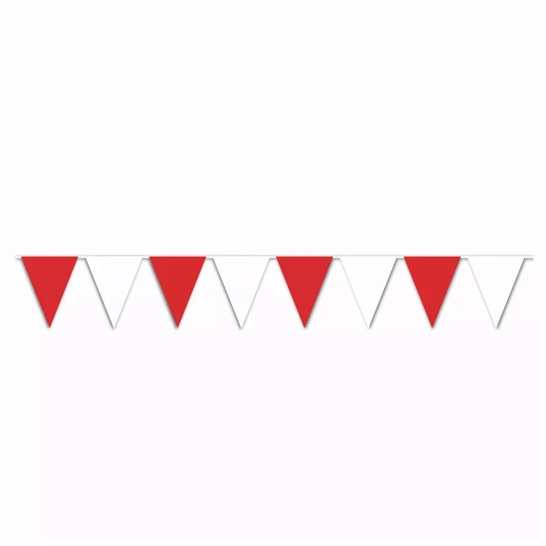 Hanging Banner pennant banner red & white