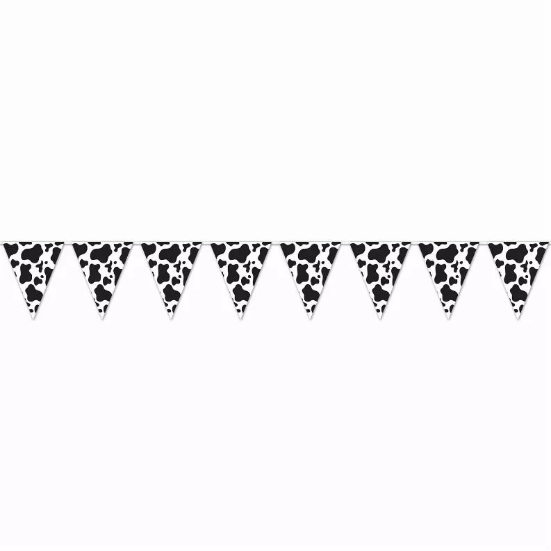 Hanging Banner pennant banner cow print