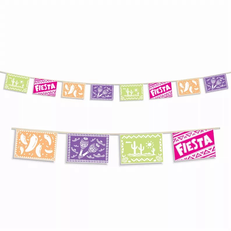 Hanging Banner pennant banner fiesta picado style