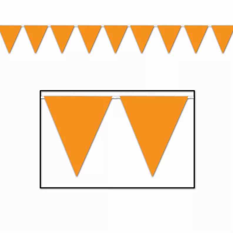 Hanging Banner pennant banner orange